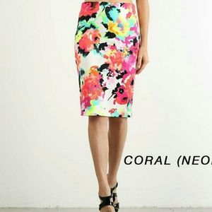 Watercolor Pencil Skirt NWOT